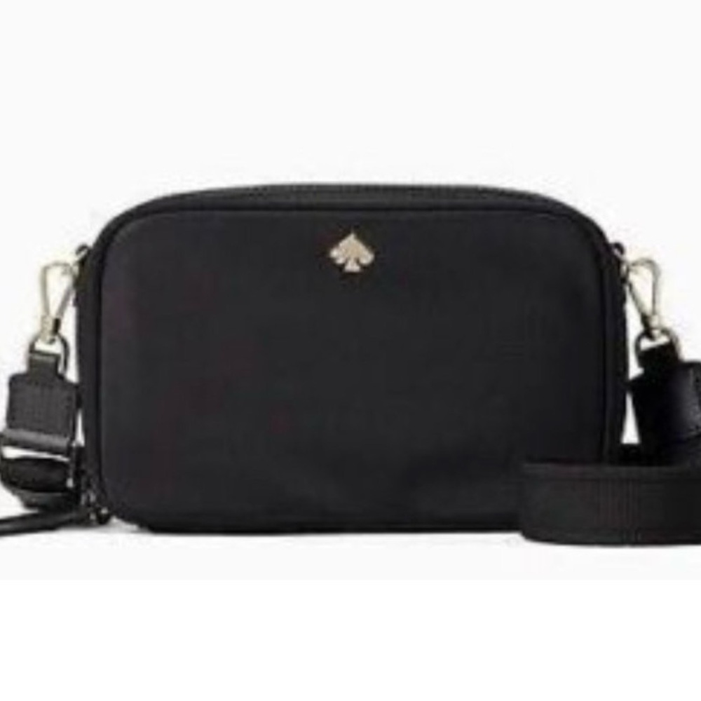 kate spade Jae black nylon small camera bag